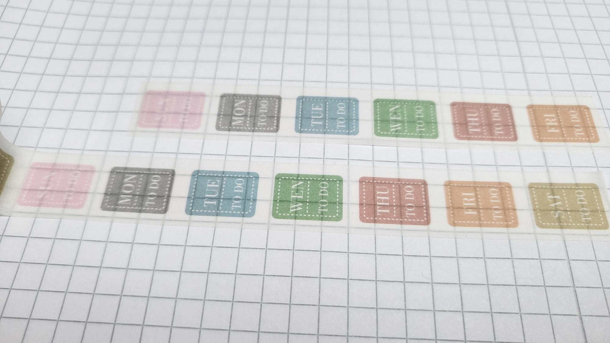 Washi Tape Wochentage